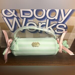 Bath & Body Works | Candy Striped Cosmetic Bag